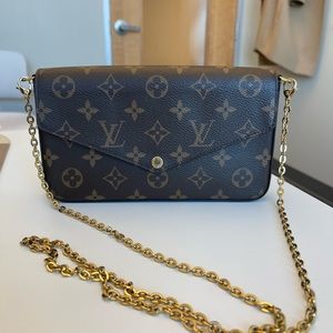 Authentic Louis Vuitton Félicie Pochette Monogram